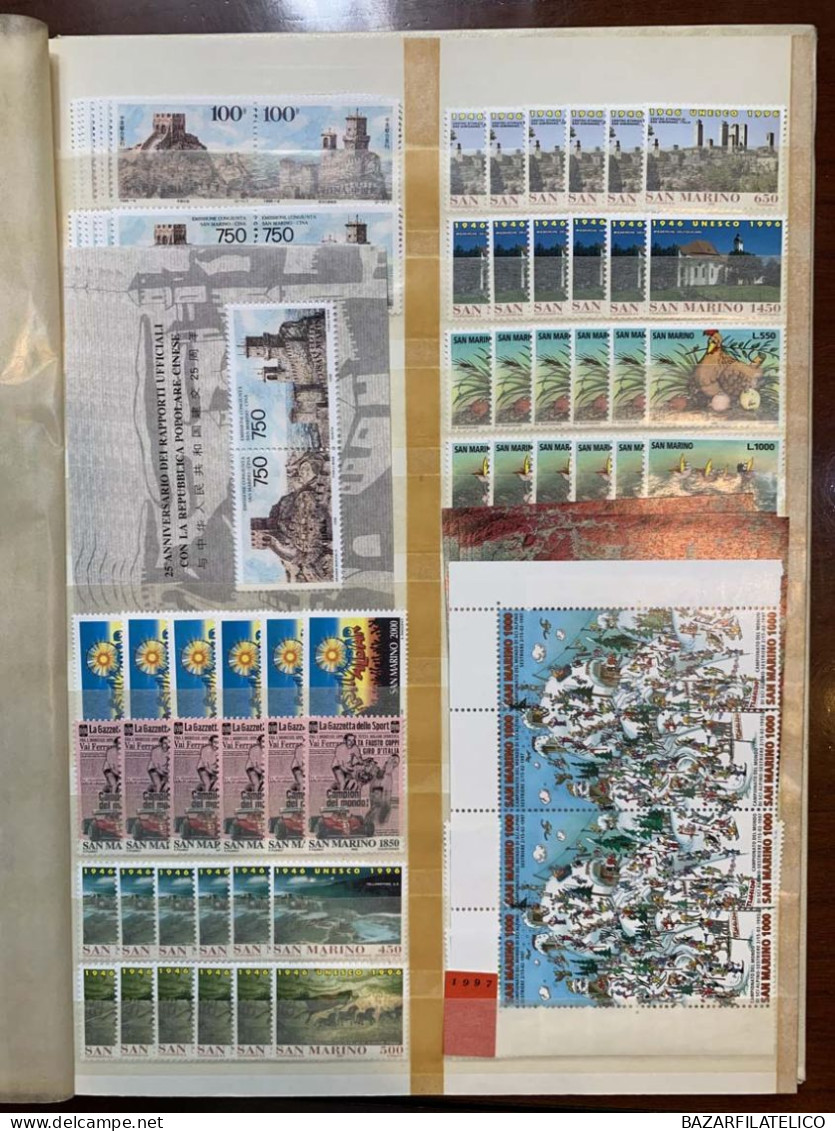 SAN MARINO RACCOLTA COLLEZIONE 1971 - 2006 ALTO VALORE FACCIALE 1944€ G.I MNH**