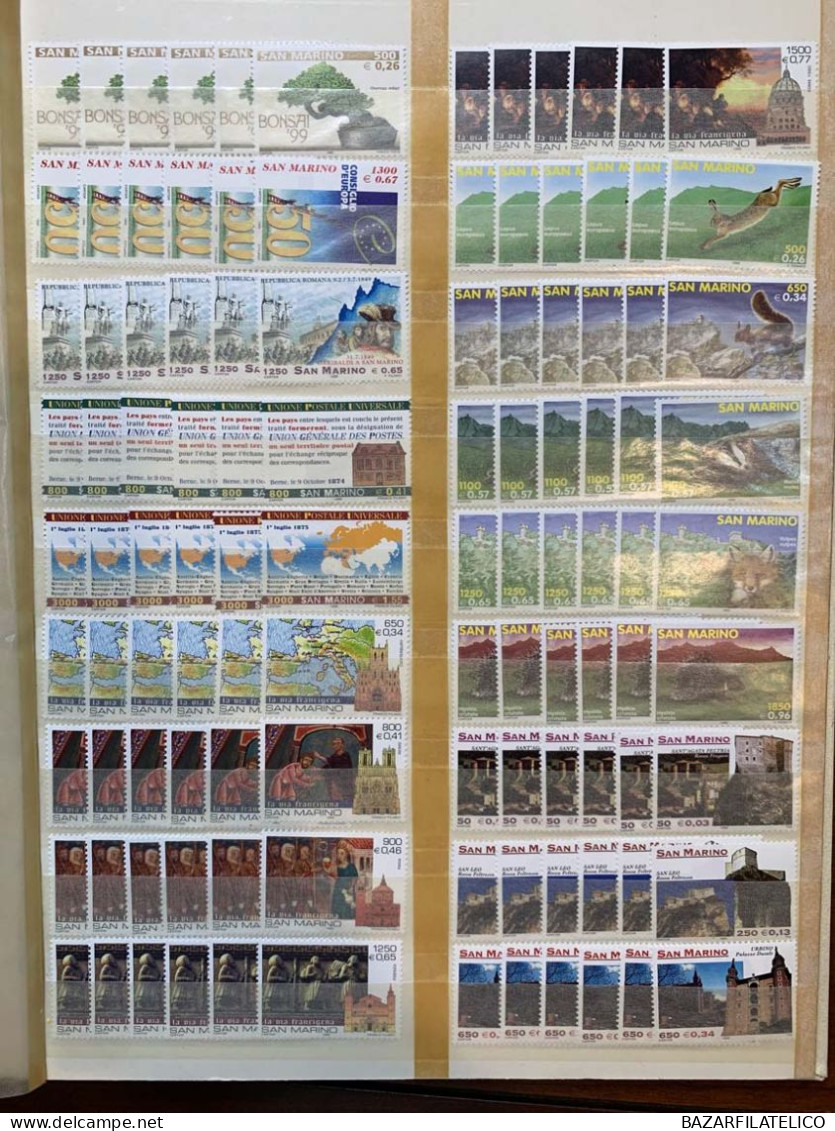 SAN MARINO RACCOLTA COLLEZIONE 1971 - 2006 ALTO VALORE FACCIALE 1944€ G.I MNH**