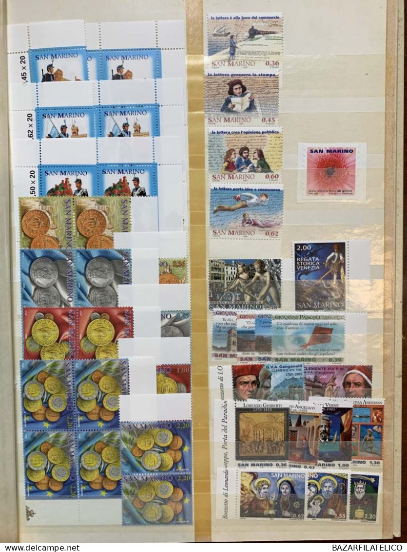 SAN MARINO RACCOLTA COLLEZIONE 1971 - 2006 ALTO VALORE FACCIALE 1944€ G.I MNH**