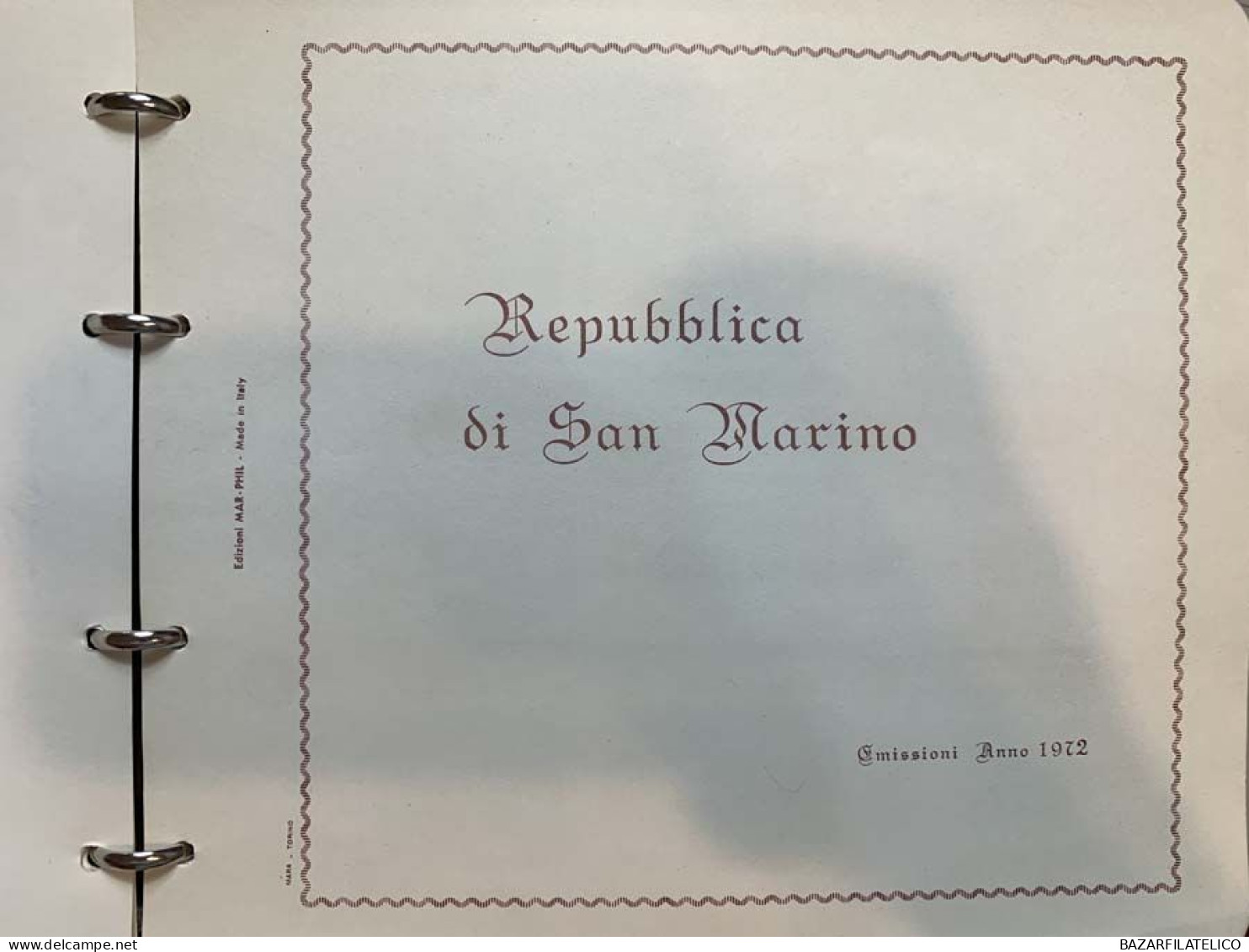 SAN MARINO COLLEZIONE DAL 1971 AL 1983 SU 1 ALBUM ROSSO G.I MNH**