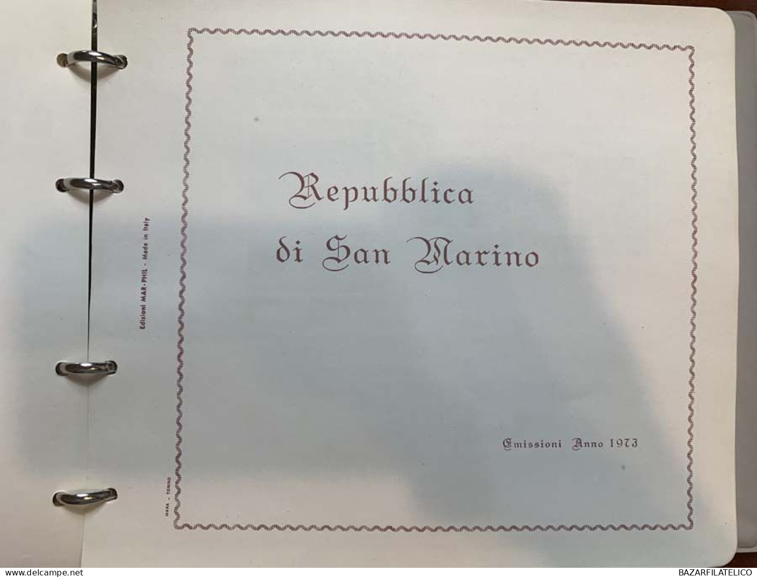 SAN MARINO COLLEZIONE DAL 1971 AL 1983 SU 1 ALBUM ROSSO G.I MNH**