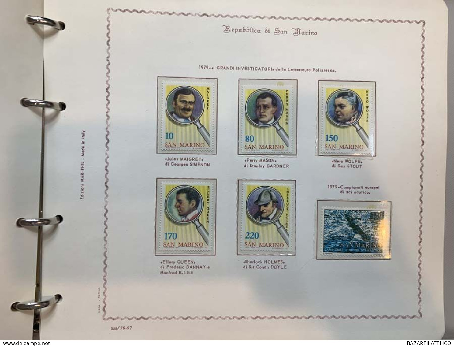 SAN MARINO COLLEZIONE DAL 1971 AL 1983 SU 1 ALBUM ROSSO G.I MNH**