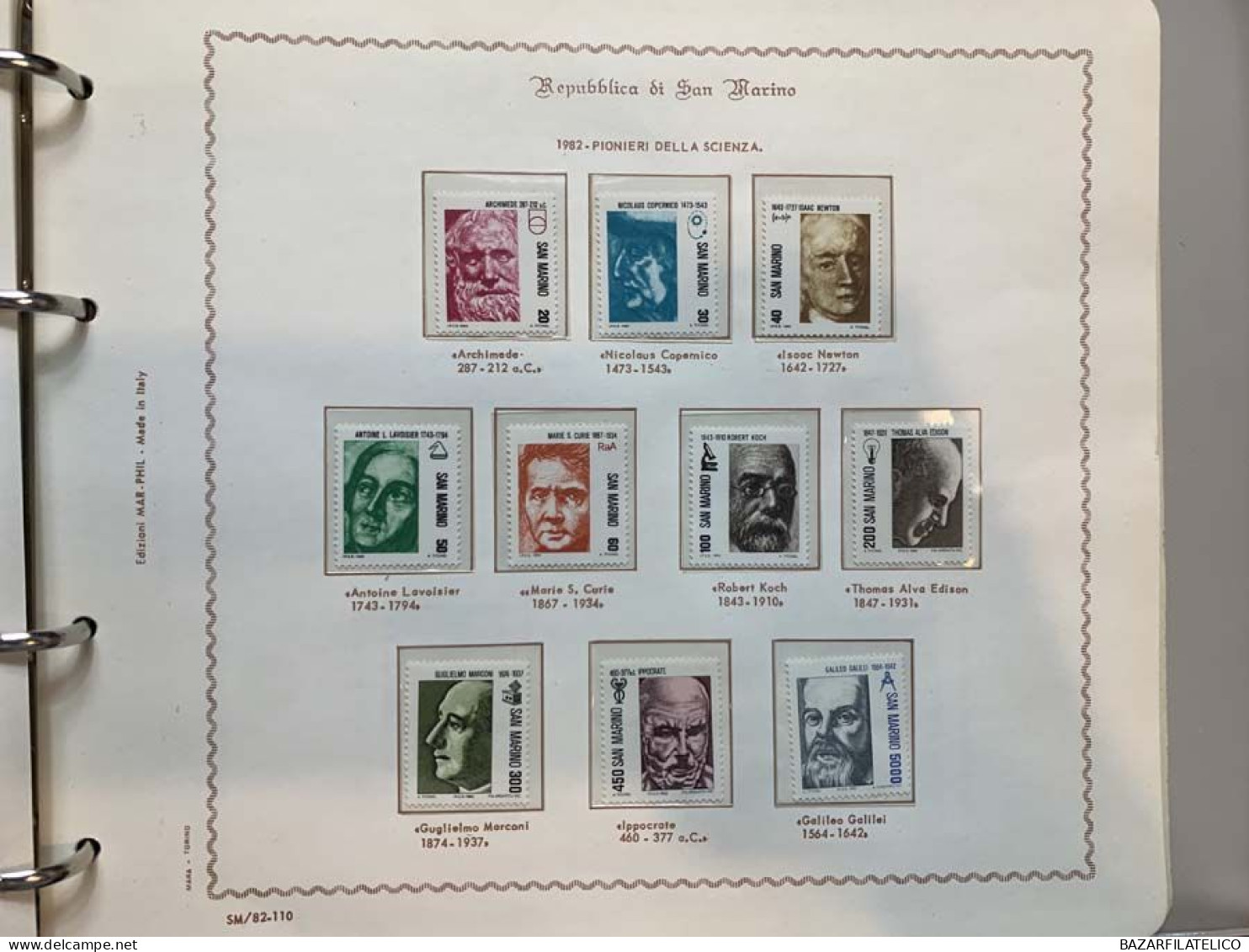 SAN MARINO COLLEZIONE DAL 1971 AL 1983 SU 1 ALBUM ROSSO G.I MNH**