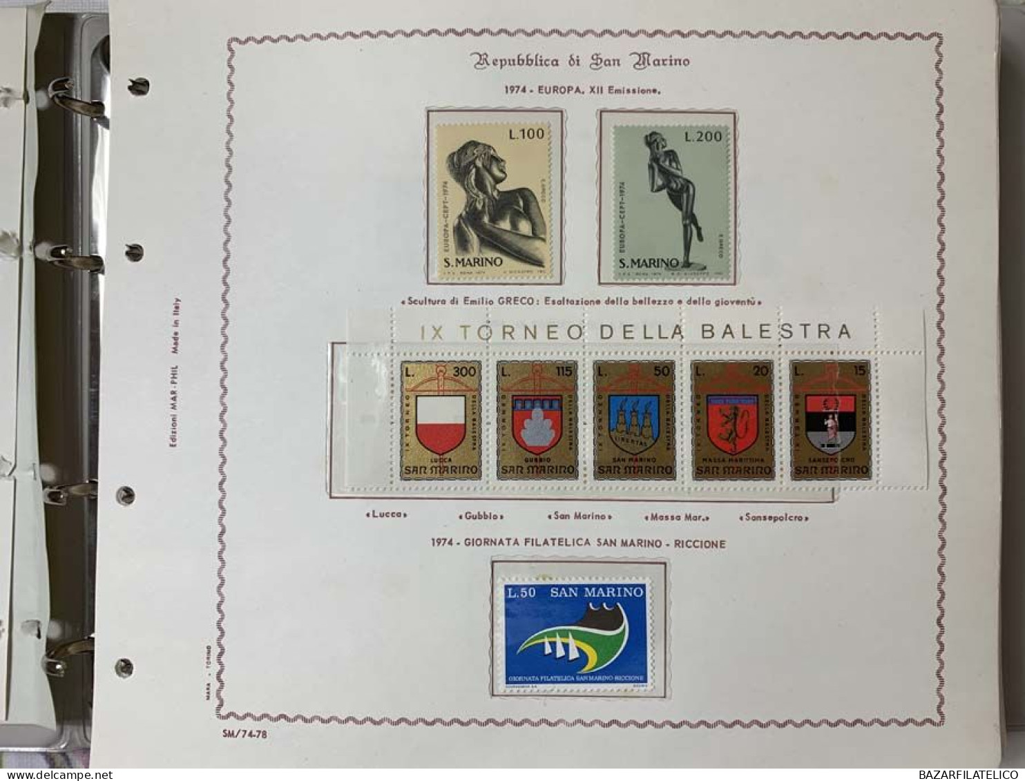 SAN MARINO COLLEZIONE DAL 1959 AL 2009 SU 4 ALBUM ROSSI G.I MNH**