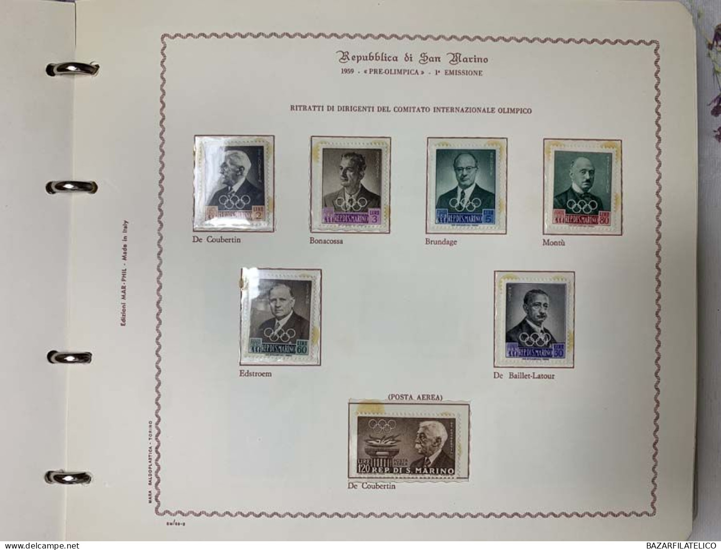 SAN MARINO COLLEZIONE DAL 1959 AL 2009 CON FOGLIETTI SU 4 ALBUM ROSSI G.I MNH** - Collections, Lots & Series