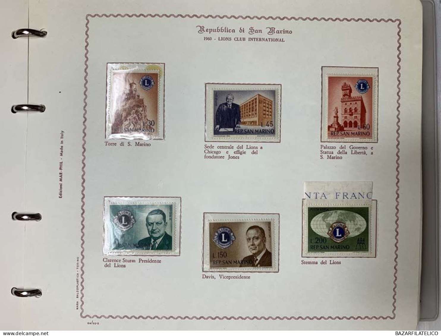 SAN MARINO COLLEZIONE DAL 1959 AL 2009 CON FOGLIETTI SU 4 ALBUM ROSSI G.I MNH**