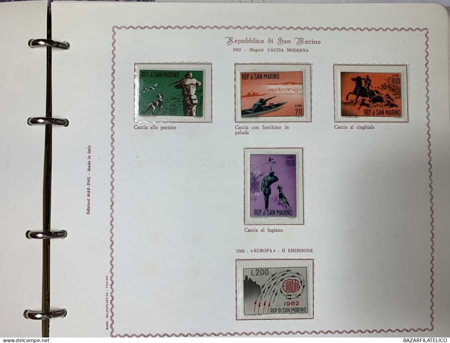 SAN MARINO COLLEZIONE DAL 1959 AL 2009 CON FOGLIETTI SU 4 ALBUM ROSSI G.I MNH**