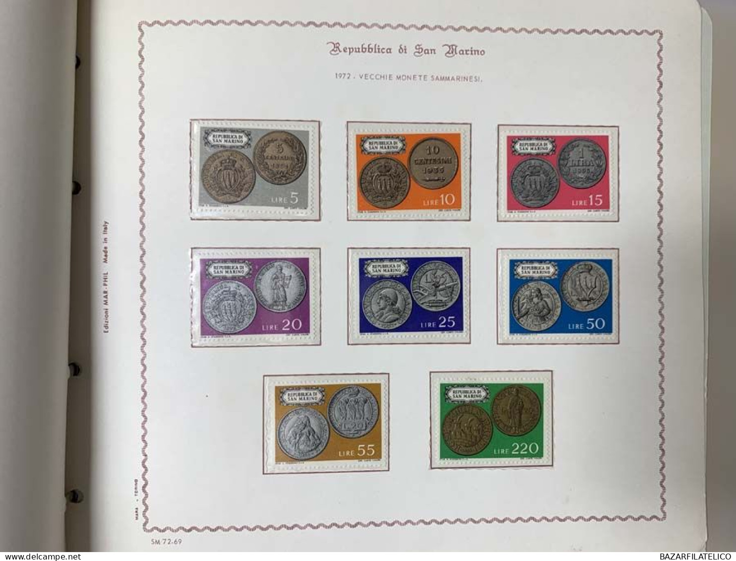 SAN MARINO COLLEZIONE DAL 1959 AL 2009 CON FOGLIETTI SU 4 ALBUM ROSSI G.I MNH**