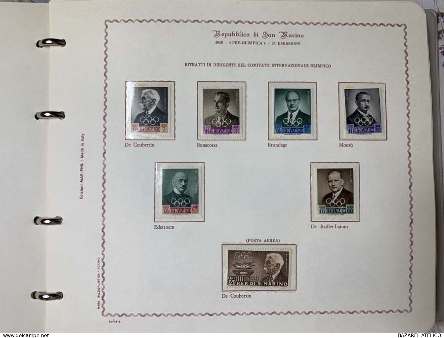 SAN MARINO COLLEZIONE DAL 1959 AL 2009 CON FOGLIETTI SU 4 ALBUM ROSSI G.I MNH** - Lots & Serien