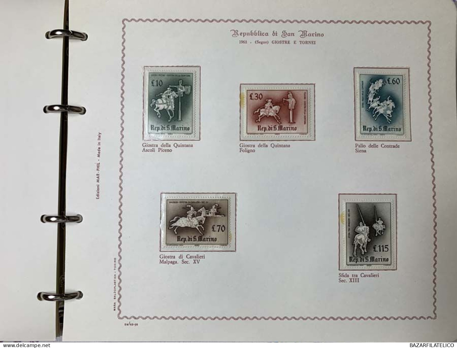 SAN MARINO COLLEZIONE DAL 1959 AL 2009 CON FOGLIETTI SU 4 ALBUM ROSSI G.I MNH**