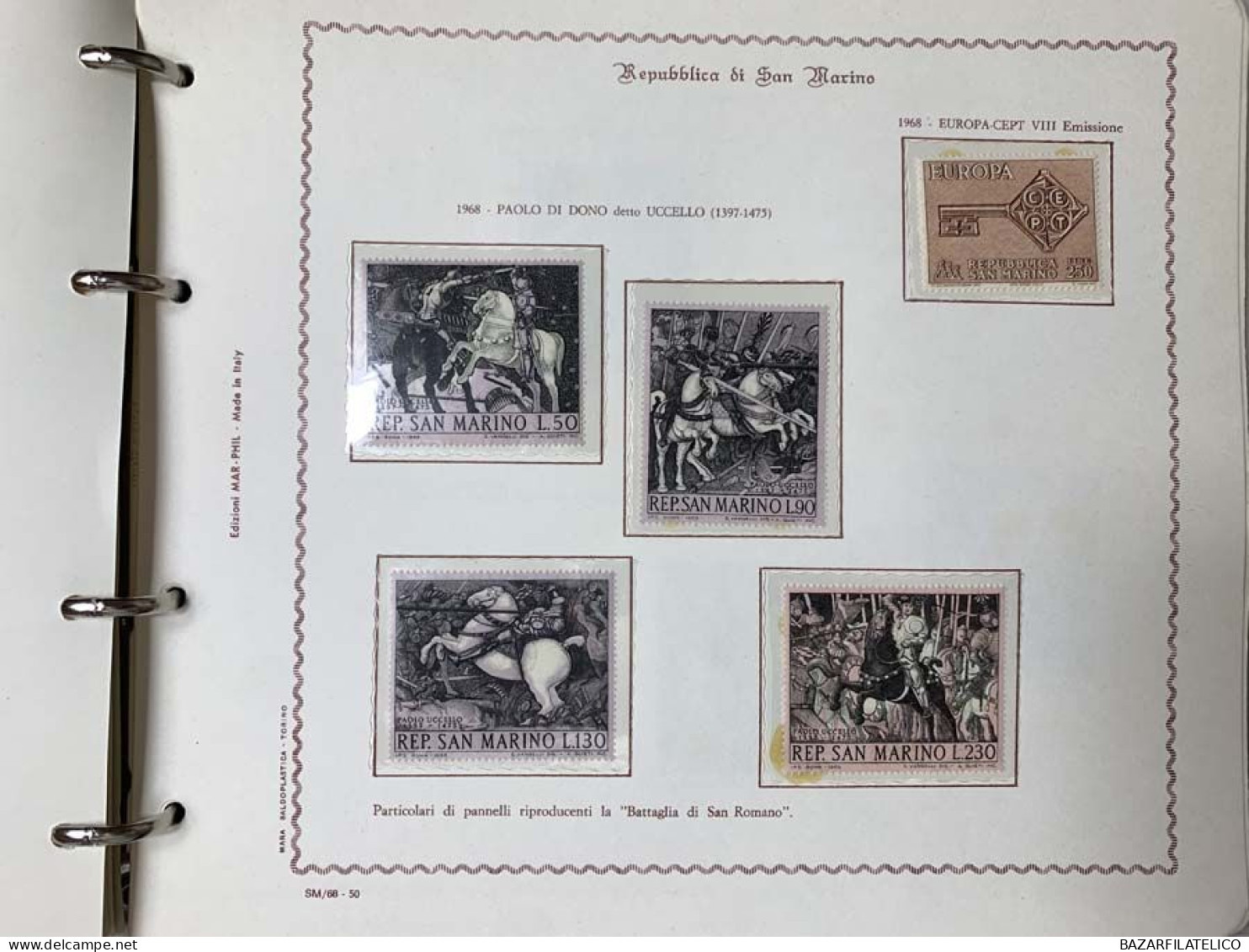 SAN MARINO COLLEZIONE DAL 1959 AL 2009 CON FOGLIETTI SU 4 ALBUM ROSSI G.I MNH**