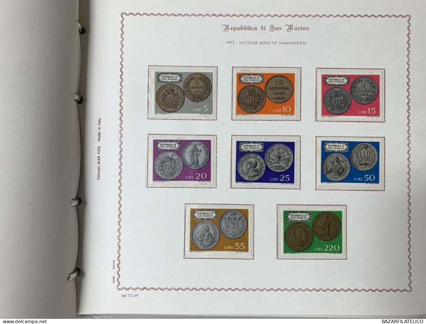 SAN MARINO COLLEZIONE DAL 1959 AL 2009 CON FOGLIETTI SU 4 ALBUM ROSSI G.I MNH**