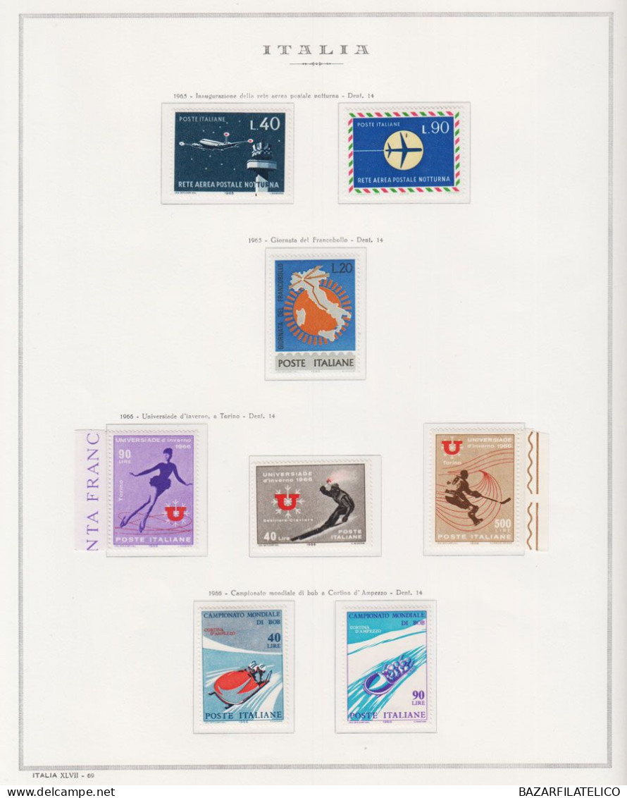 REPUBBLICA COLLEZIONE DAL 1945 AL 1998 COMPRESO ROSA B. FOGLIO G.I MNH** 4 CERT.