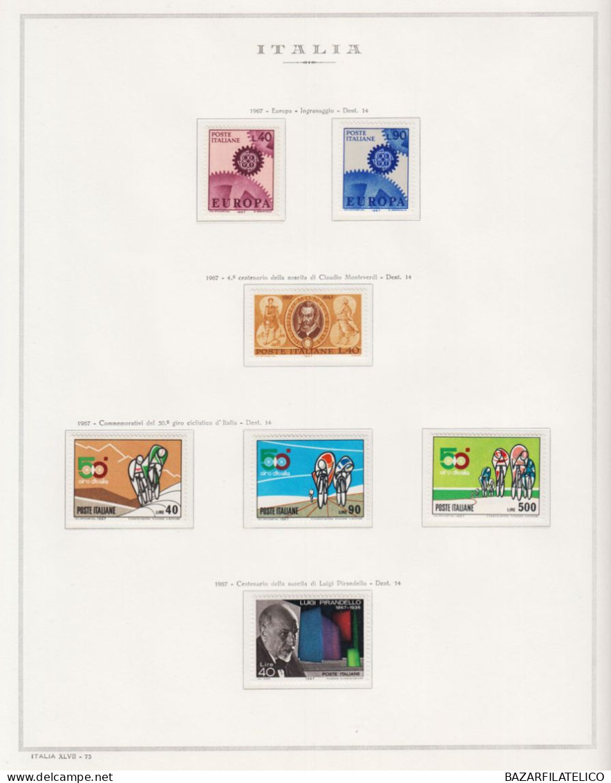 REPUBBLICA COLLEZIONE DAL 1945 AL 1998 COMPRESO ROSA B. FOGLIO G.I MNH** 4 CERT.