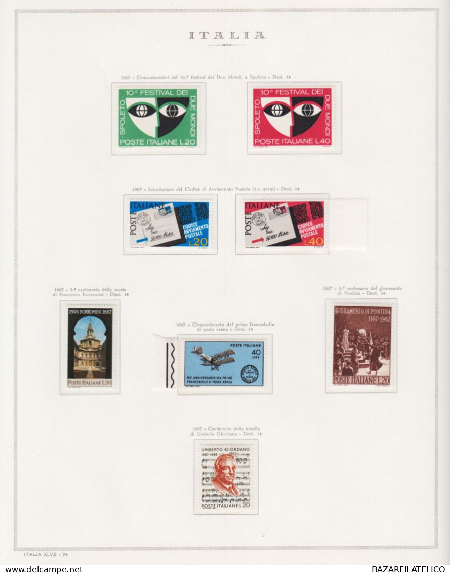 REPUBBLICA COLLEZIONE DAL 1945 AL 1998 COMPRESO ROSA B. FOGLIO G.I MNH** 4 CERT.