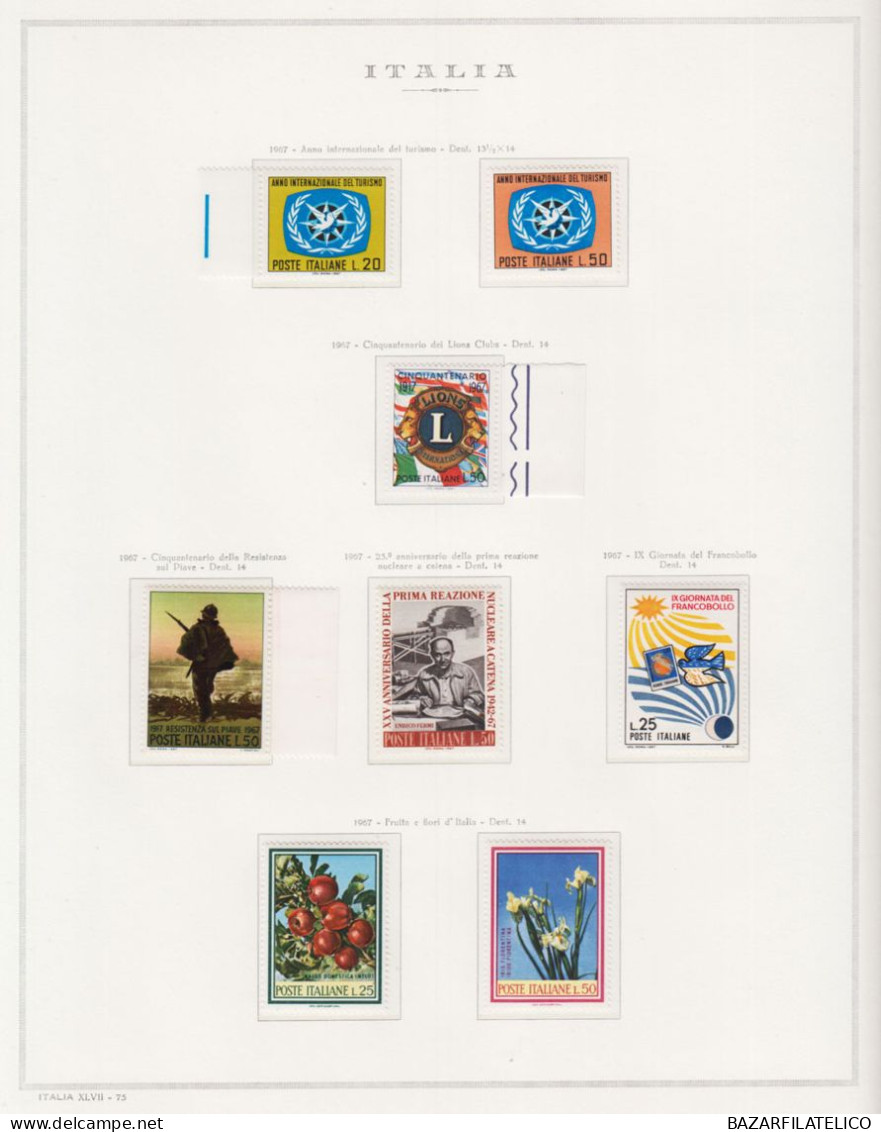 REPUBBLICA COLLEZIONE DAL 1945 AL 1998 COMPRESO ROSA B. FOGLIO G.I MNH** 4 CERT.