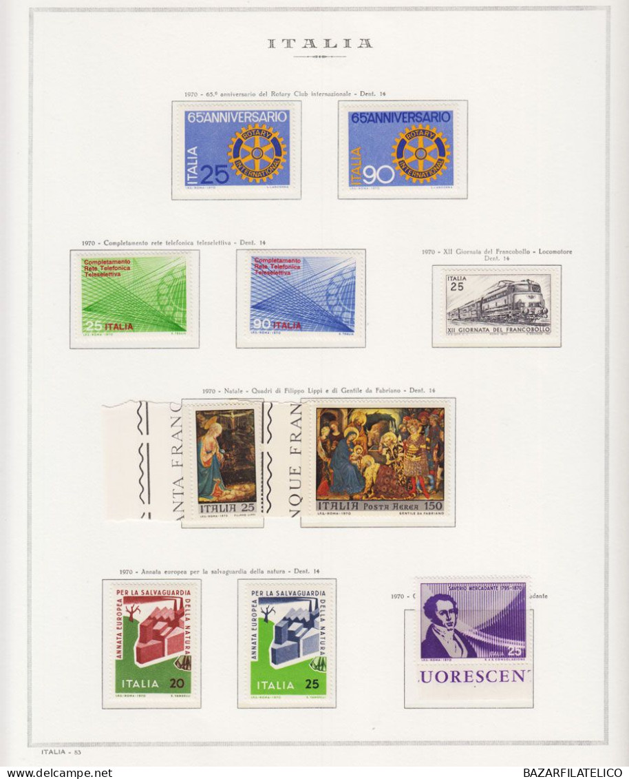 REPUBBLICA COLLEZIONE DAL 1945 AL 1998 COMPRESO ROSA B. FOGLIO G.I MNH** 4 CERT.