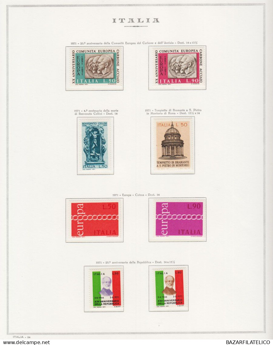 REPUBBLICA COLLEZIONE DAL 1945 AL 1998 COMPRESO ROSA B. FOGLIO G.I MNH** 4 CERT.