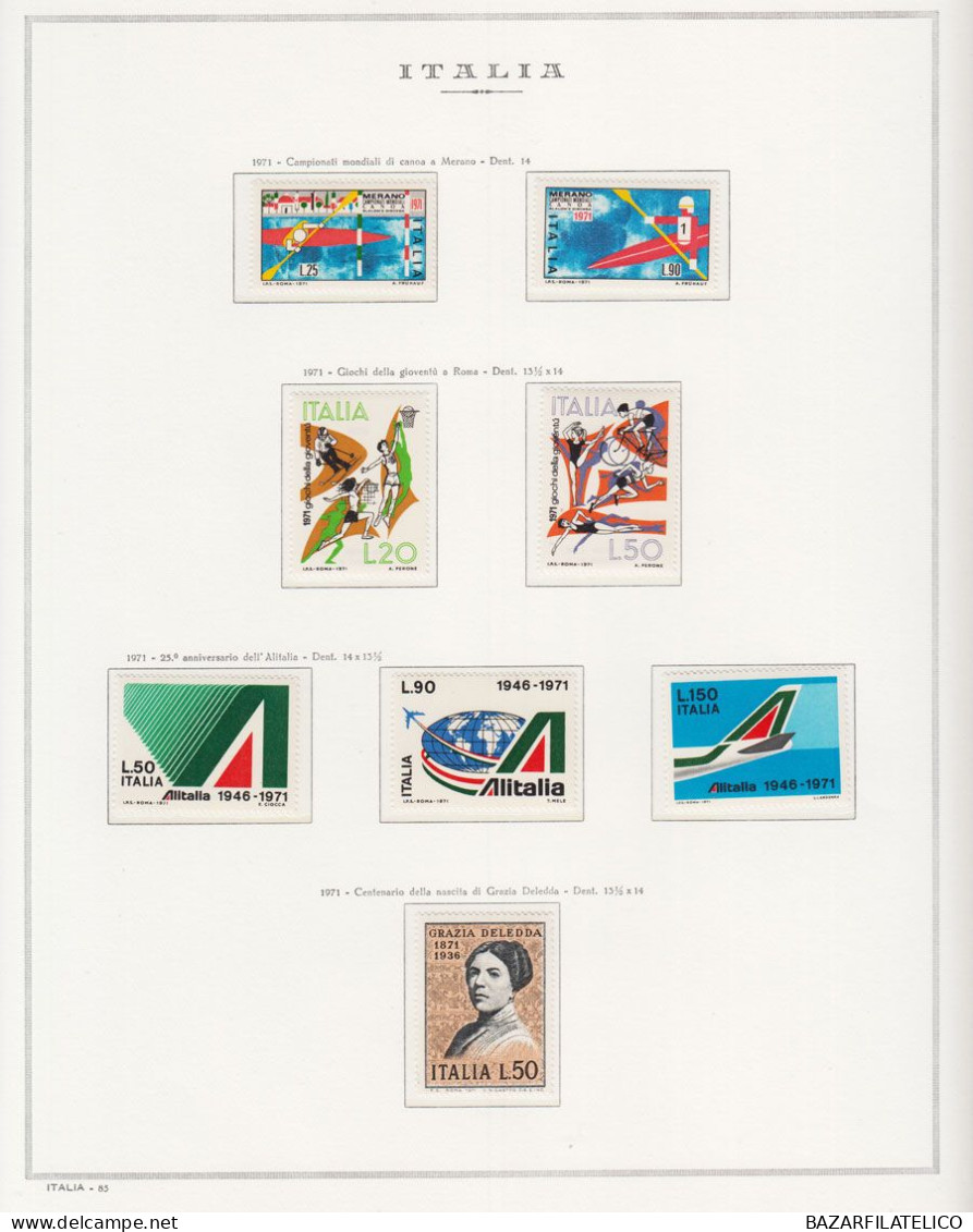 REPUBBLICA COLLEZIONE DAL 1945 AL 1998 COMPRESO ROSA B. FOGLIO G.I MNH** 4 CERT.