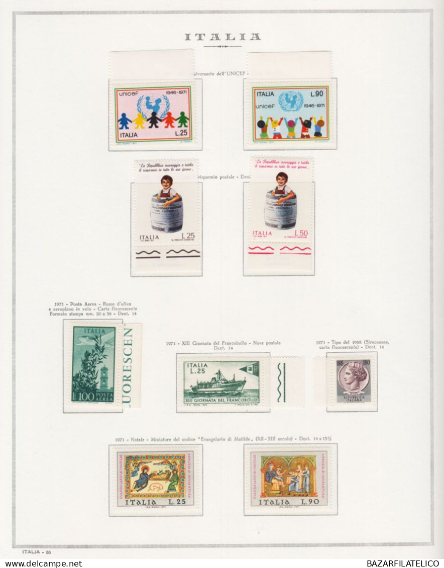 REPUBBLICA COLLEZIONE DAL 1945 AL 1998 COMPRESO ROSA B. FOGLIO G.I MNH** 4 CERT.