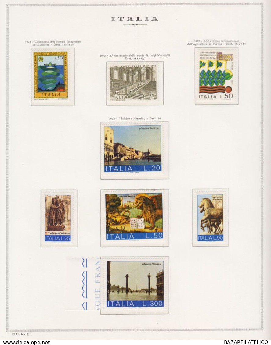 REPUBBLICA COLLEZIONE DAL 1945 AL 1998 COMPRESO ROSA B. FOGLIO G.I MNH** 4 CERT.