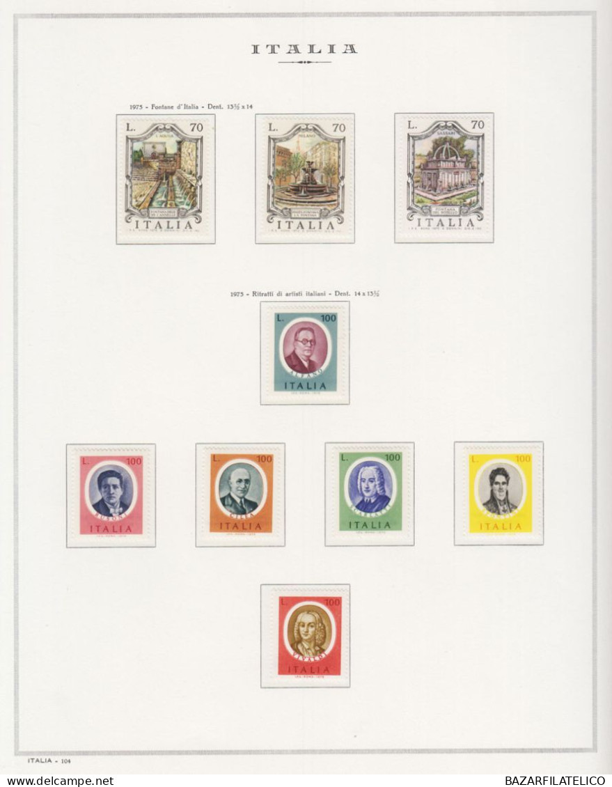 REPUBBLICA COLLEZIONE DAL 1945 AL 1998 COMPRESO ROSA B. FOGLIO G.I MNH** 4 CERT.