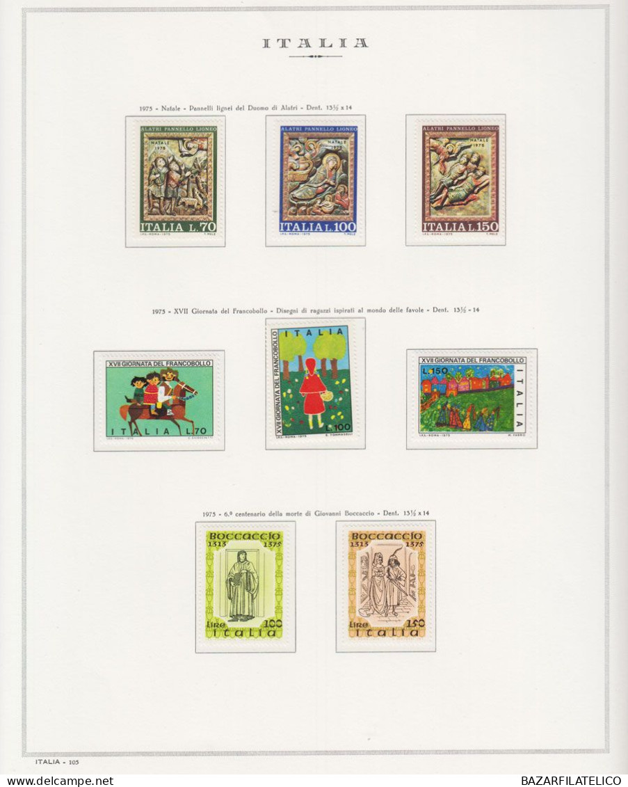 REPUBBLICA COLLEZIONE DAL 1945 AL 1998 COMPRESO ROSA B. FOGLIO G.I MNH** 4 CERT.