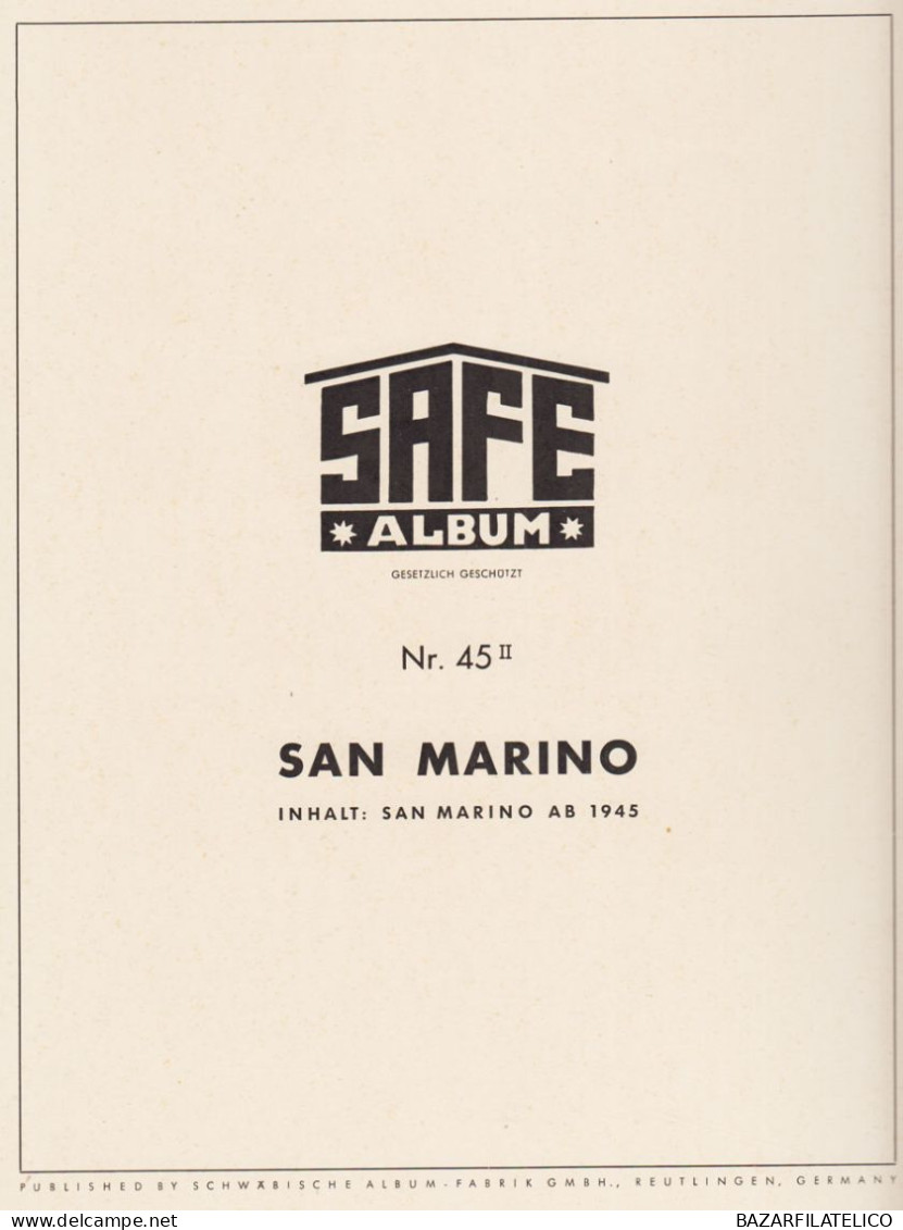 SAN MARINO COLLEZIONE AVANZATA DAL 1949 AL 1976 SU ALBUM G.I MNH** - Verzamelingen & Reeksen