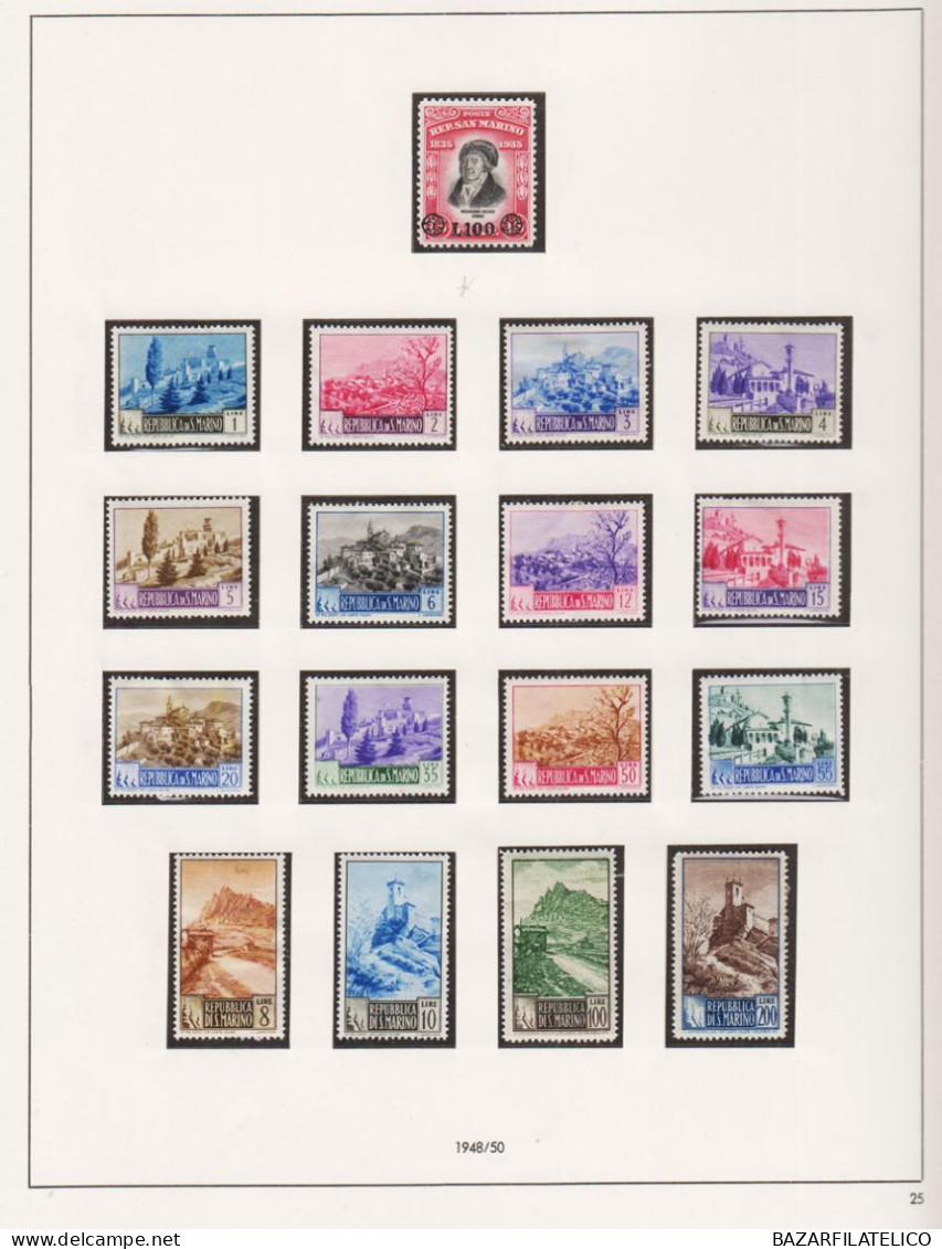 SAN MARINO COLLEZIONE AVANZATA DAL 1949 AL 1976 SU ALBUM G.I MNH**