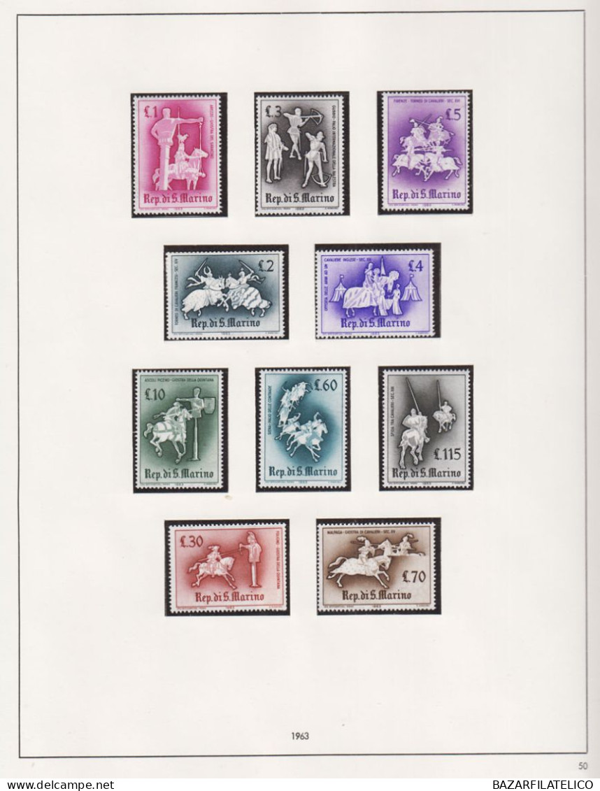 SAN MARINO COLLEZIONE AVANZATA DAL 1949 AL 1976 SU ALBUM G.I MNH**