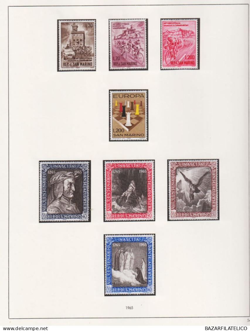 SAN MARINO COLLEZIONE AVANZATA DAL 1949 AL 1976 SU ALBUM G.I MNH**