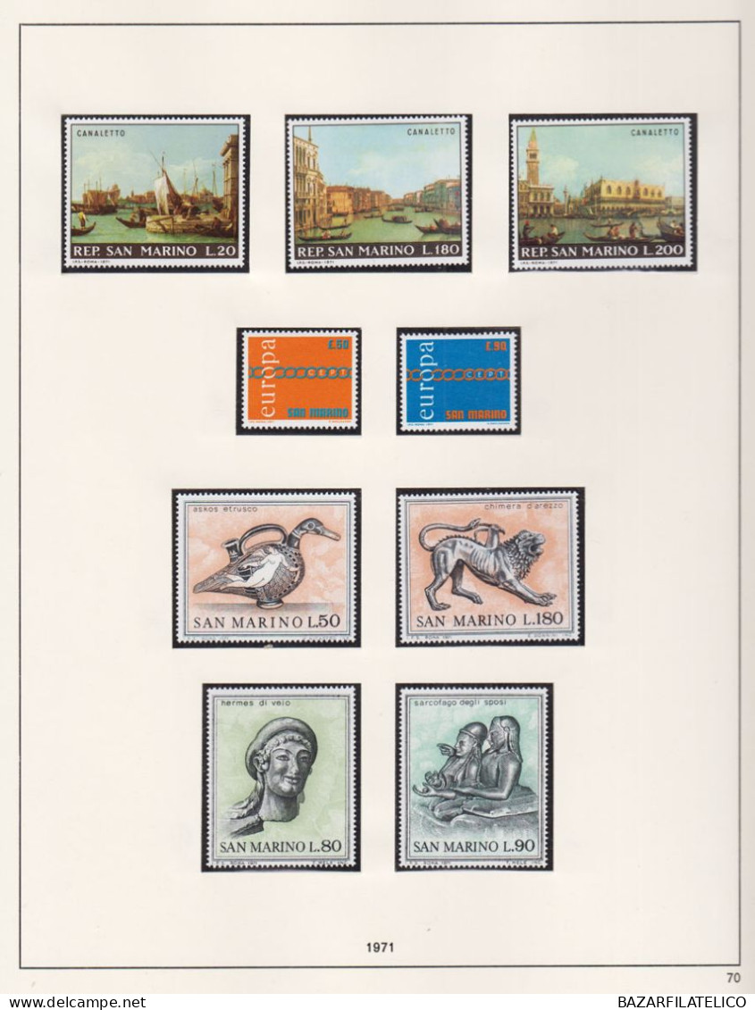 SAN MARINO COLLEZIONE AVANZATA DAL 1949 AL 1976 SU ALBUM G.I MNH**