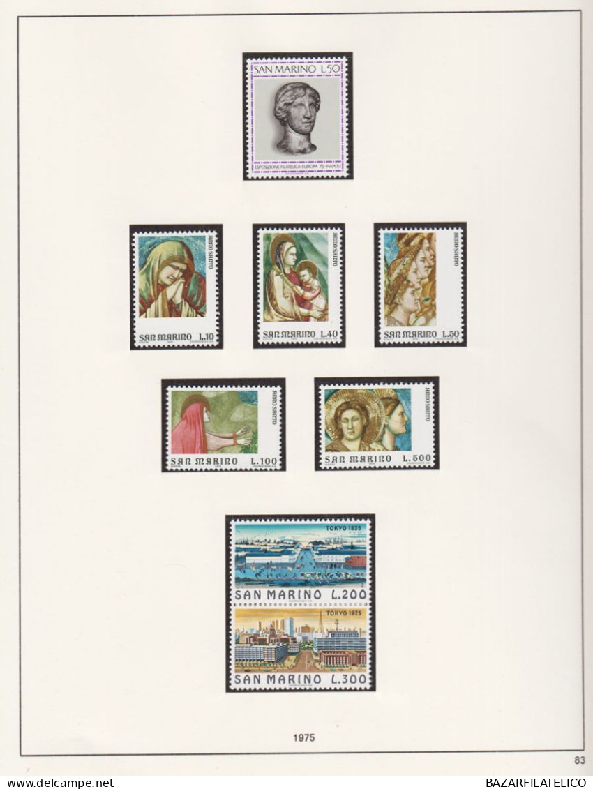 SAN MARINO COLLEZIONE AVANZATA DAL 1949 AL 1976 SU ALBUM G.I MNH**