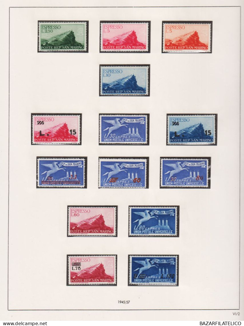 SAN MARINO COLLEZIONE AVANZATA DAL 1949 AL 1976 SU ALBUM G.I MNH**