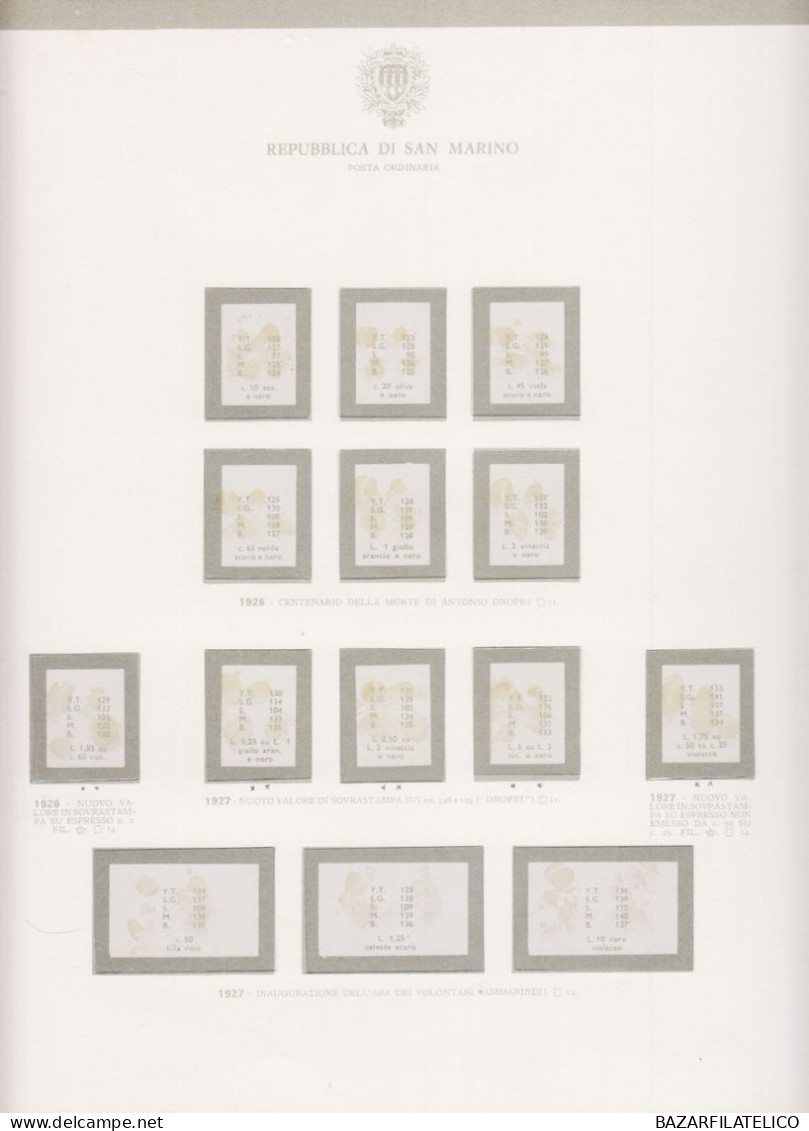 COLLEZIONE DI SAN MARINO DAL 1877 AL 1957 + SERVIZI G.O / G.I / US.