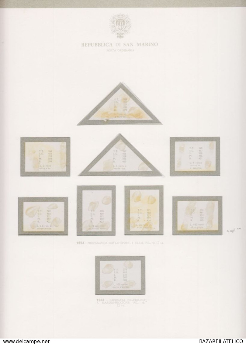 COLLEZIONE DI SAN MARINO DAL 1877 AL 1957 + SERVIZI G.O / G.I / US.