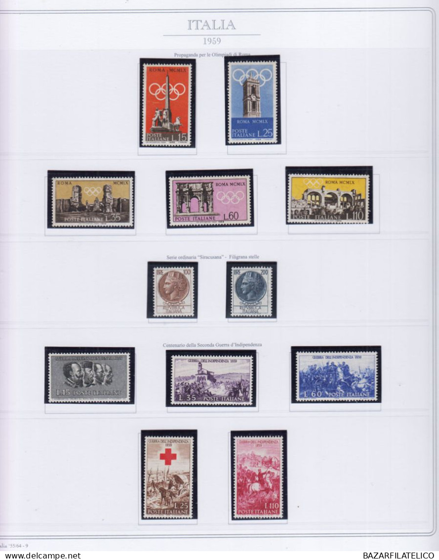 REPUBBLICA COLLEZIONE SU 2 ALBUM CON FOGLI ABAFIL DAL 1945 AL 1984 G.I MNH**