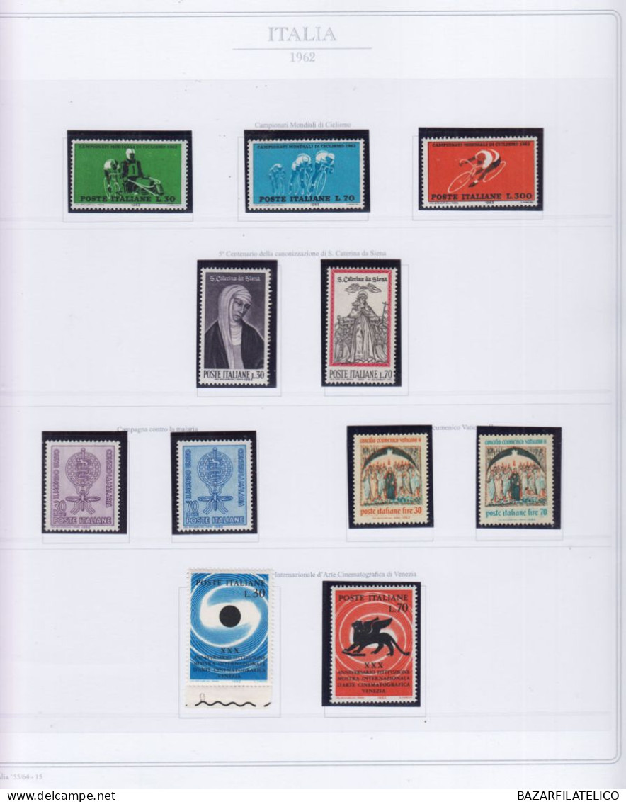 REPUBBLICA COLLEZIONE SU 2 ALBUM CON FOGLI ABAFIL DAL 1945 AL 1984 G.I MNH**