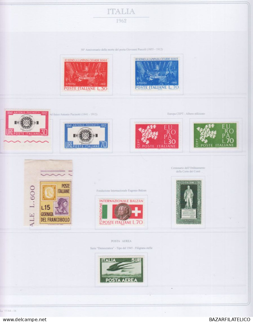 REPUBBLICA COLLEZIONE SU 2 ALBUM CON FOGLI ABAFIL DAL 1945 AL 1984 G.I MNH**