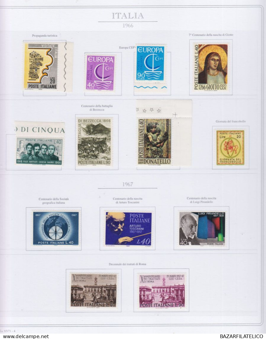 REPUBBLICA COLLEZIONE SU 2 ALBUM CON FOGLI ABAFIL DAL 1945 AL 1984 G.I MNH**