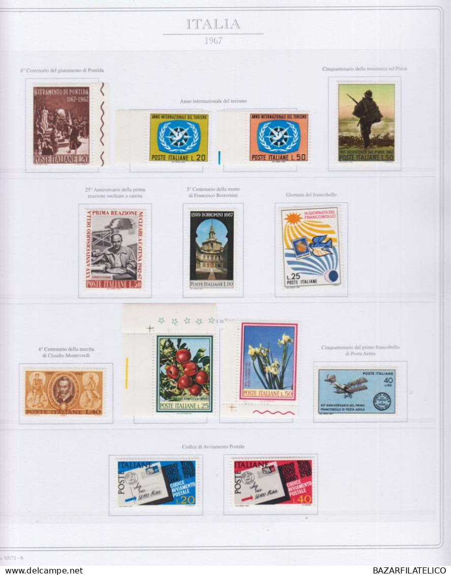 REPUBBLICA COLLEZIONE SU 2 ALBUM CON FOGLI ABAFIL DAL 1945 AL 1984 G.I MNH**