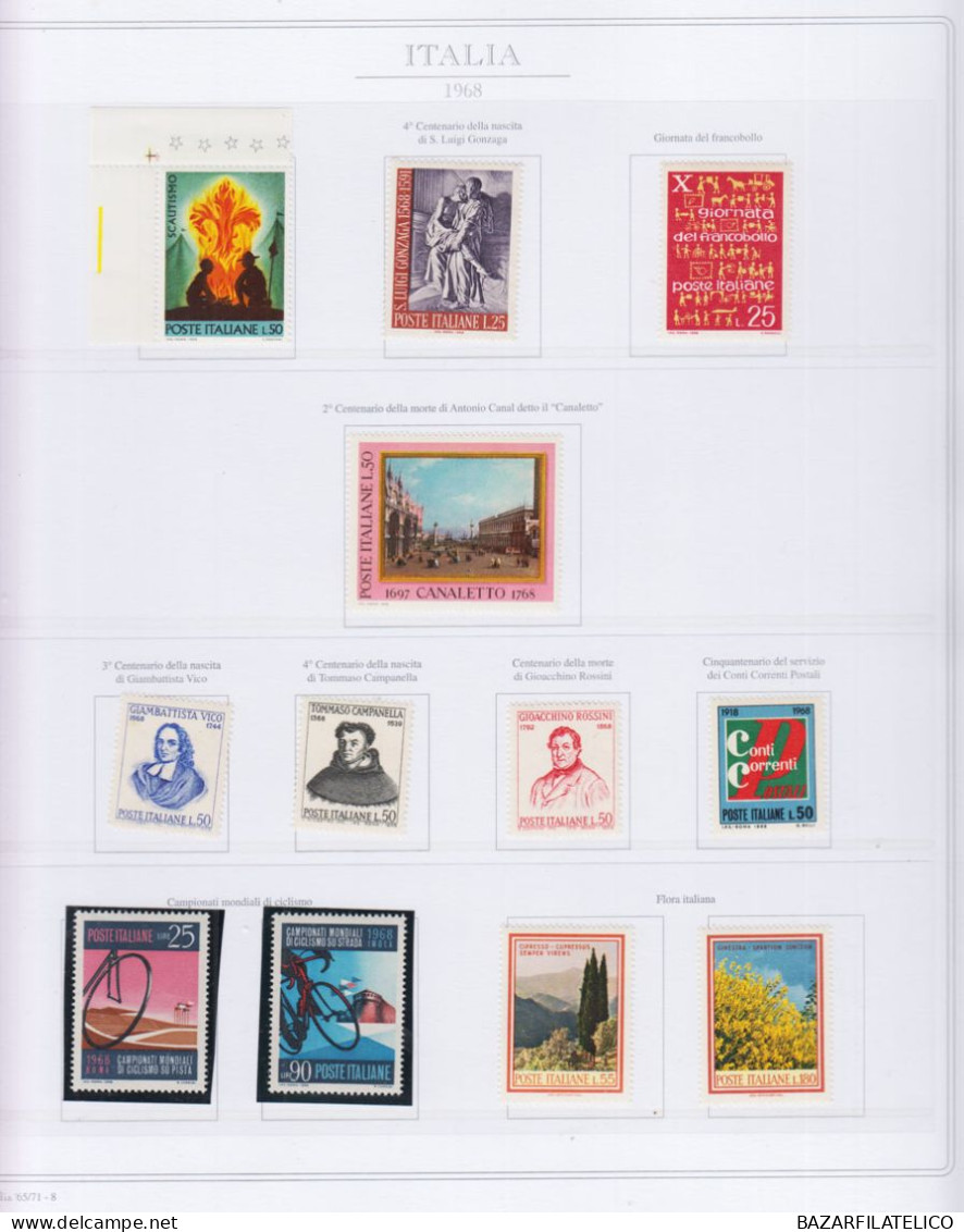 REPUBBLICA COLLEZIONE SU 2 ALBUM CON FOGLI ABAFIL DAL 1945 AL 1984 G.I MNH**