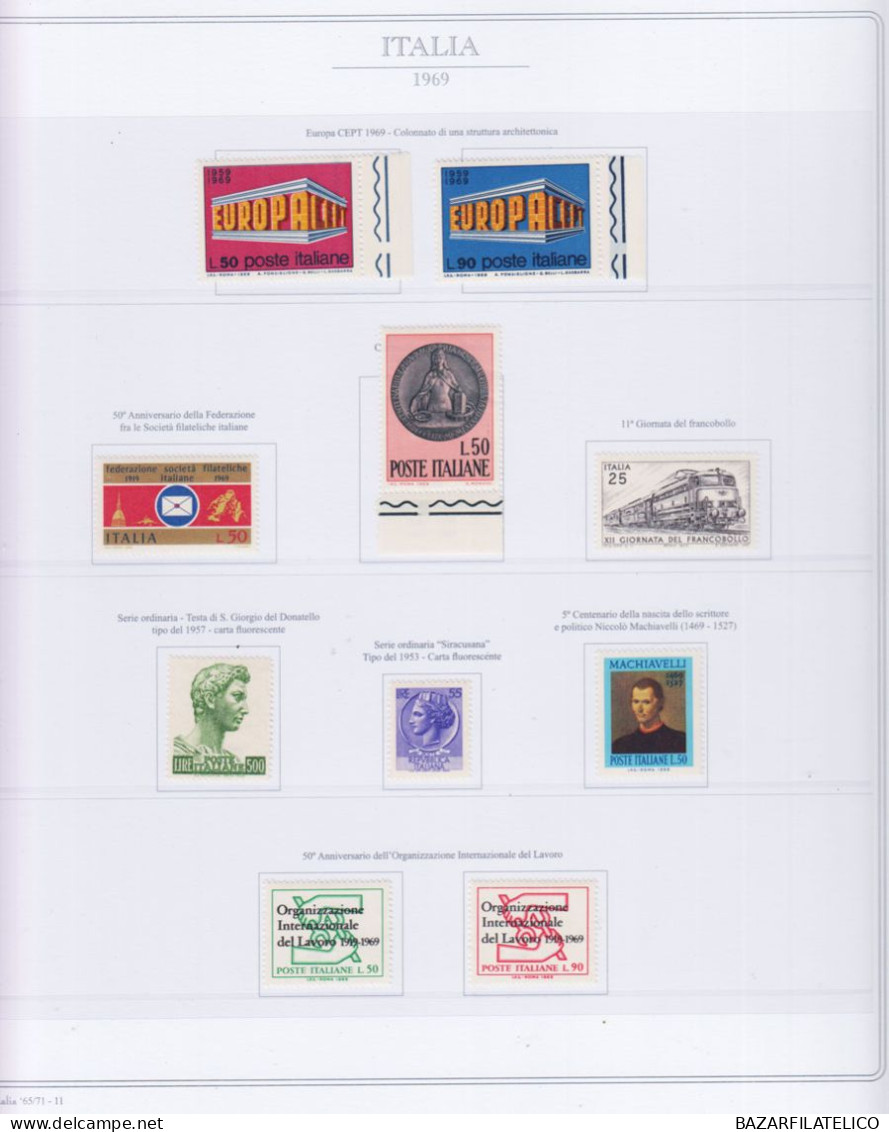 REPUBBLICA COLLEZIONE SU 2 ALBUM CON FOGLI ABAFIL DAL 1945 AL 1984 G.I MNH**