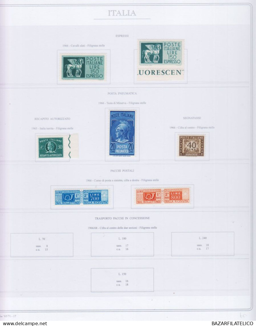 REPUBBLICA COLLEZIONE SU 2 ALBUM CON FOGLI ABAFIL DAL 1945 AL 1984 G.I MNH**