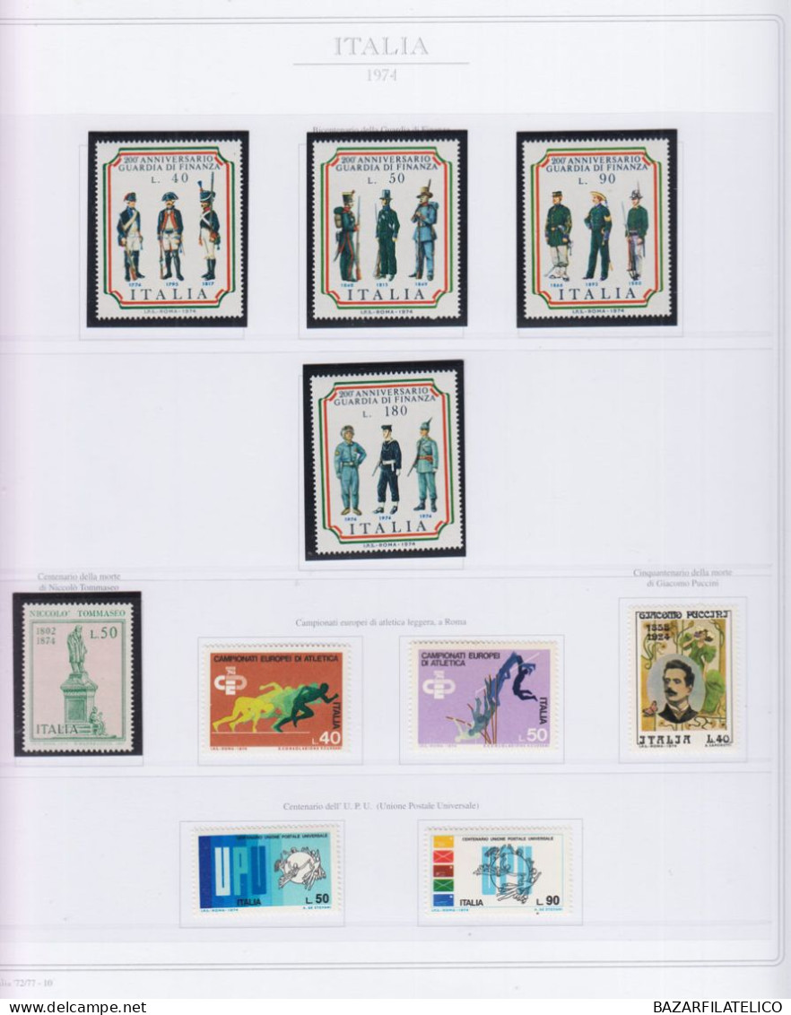 REPUBBLICA COLLEZIONE SU 2 ALBUM CON FOGLI ABAFIL DAL 1945 AL 1984 G.I MNH**