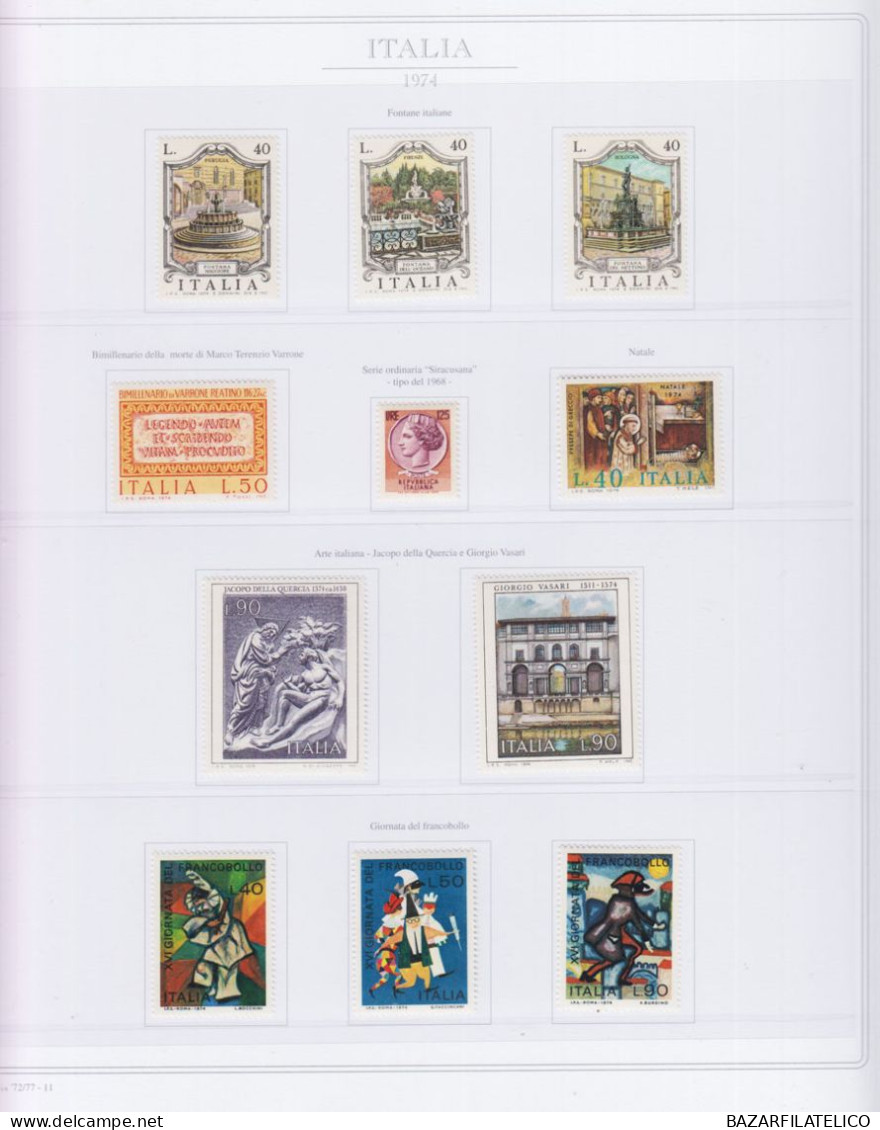 REPUBBLICA COLLEZIONE SU 2 ALBUM CON FOGLI ABAFIL DAL 1945 AL 1984 G.I MNH**