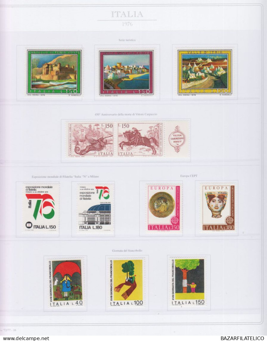 REPUBBLICA COLLEZIONE SU 2 ALBUM CON FOGLI ABAFIL DAL 1945 AL 1984 G.I MNH**