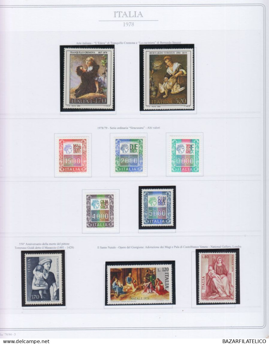 REPUBBLICA COLLEZIONE SU 2 ALBUM CON FOGLI ABAFIL DAL 1945 AL 1984 G.I MNH**