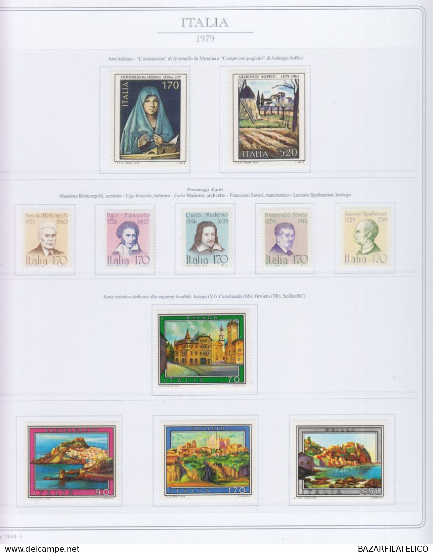 REPUBBLICA COLLEZIONE SU 2 ALBUM CON FOGLI ABAFIL DAL 1945 AL 1984 G.I MNH**