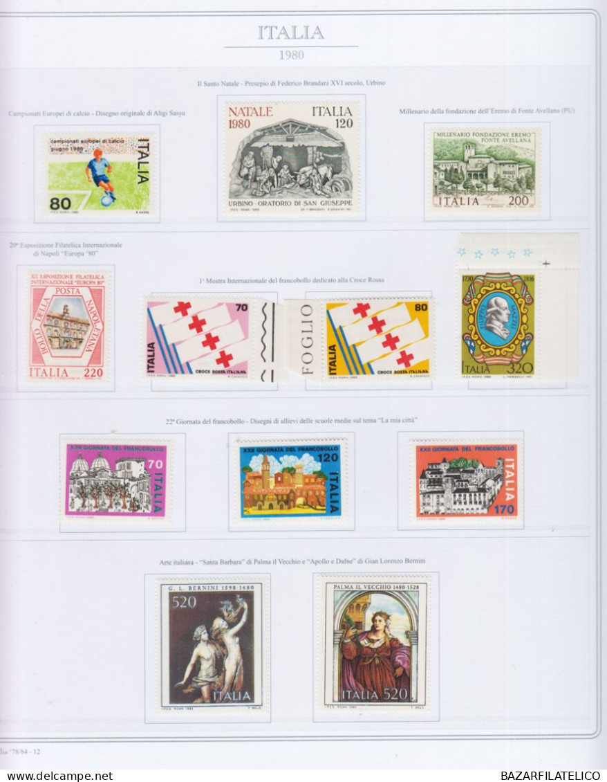 REPUBBLICA COLLEZIONE SU 2 ALBUM CON FOGLI ABAFIL DAL 1945 AL 1984 G.I MNH**